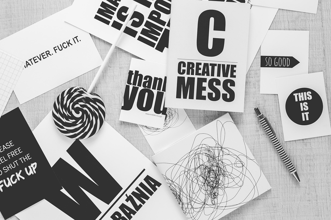 Card with "C Creative Mess" printed in block letters